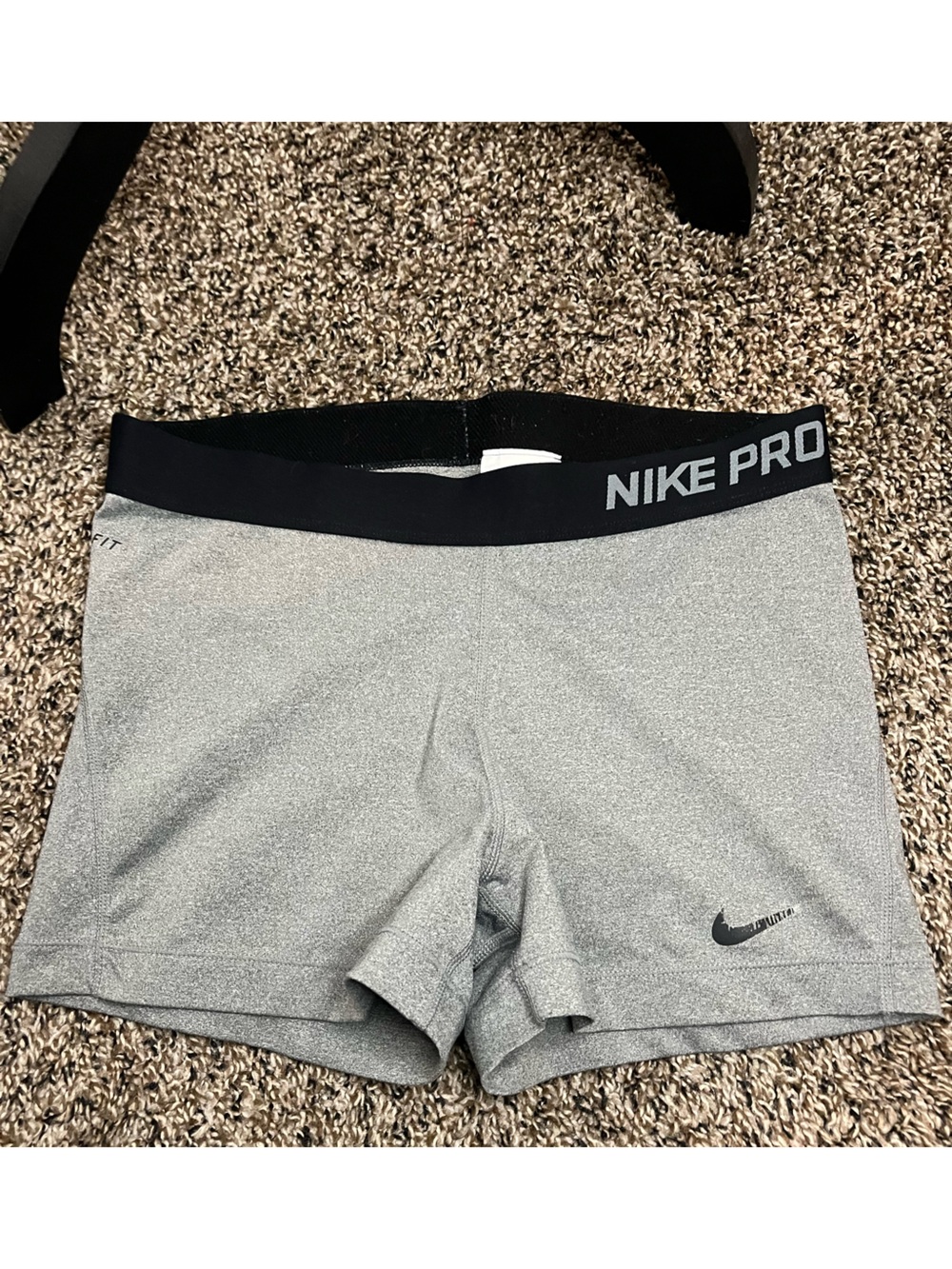 Nike Pro Dri-FIT Leggings & Compression Shorts Bundle | Gray & Black - Picture 15 of 15